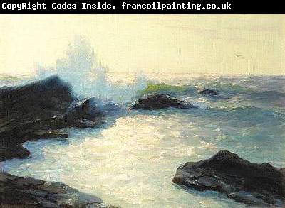 Lionel Walden Crashing Sea, oil painting by Lionel Walden,